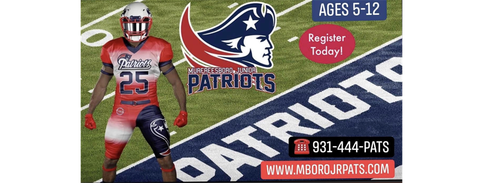 Junior Patriots 2022 REGISTRATION is Now OPEN! Sign Up Now!! Click Register Now to Sign Up!!