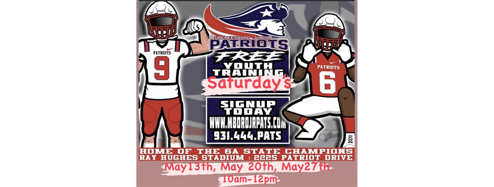 Jr. Patriots Free Workouts (Ages 5-12)
